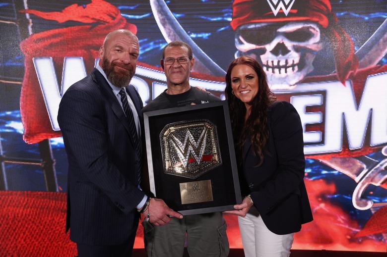 Paul Levesque / Triple H, Vladimir Abouzeide and Stephanie McMahon. Twitter photo