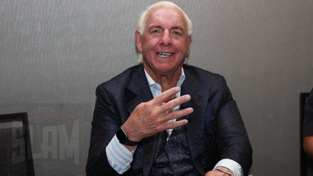 Top Photo: Ric Flair at The Big Event fan fest on Saturday, November 13, 2021, at New York LaGuardia Airport Marriott, in East Elmhurst, NY. Photo by George Tahinos, https://georgetahinos.smugmug.com.