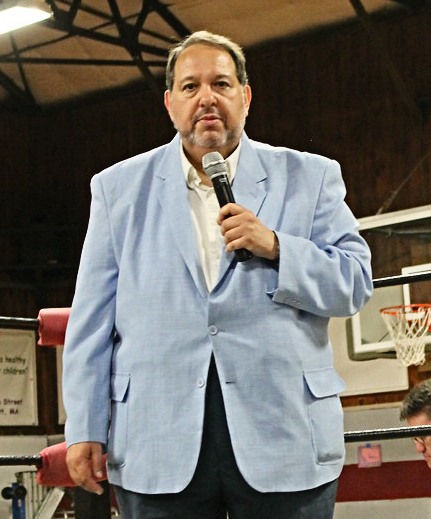 Sheldon Goldberg as ring announcer in NECW. Photo courtesy NECW
