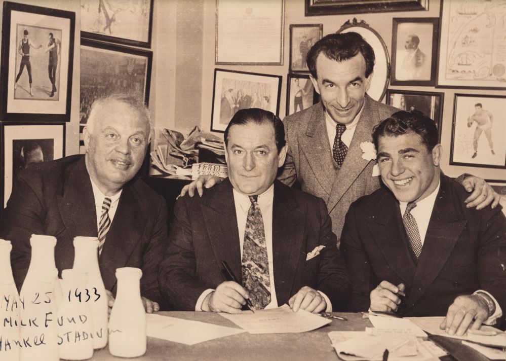 Jack Curley, Hype Igoe, Jack Pfefer, and Joe Savoldi in 1933.