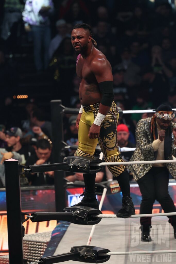 Swerve Strickland at AEW Worlds End on Saturday, December 30, 2023, at the Nassau Veterans Memorial Coliseum in Uniondale, New York. Photo by George Tahinos, georgetahinos.smugmug.com