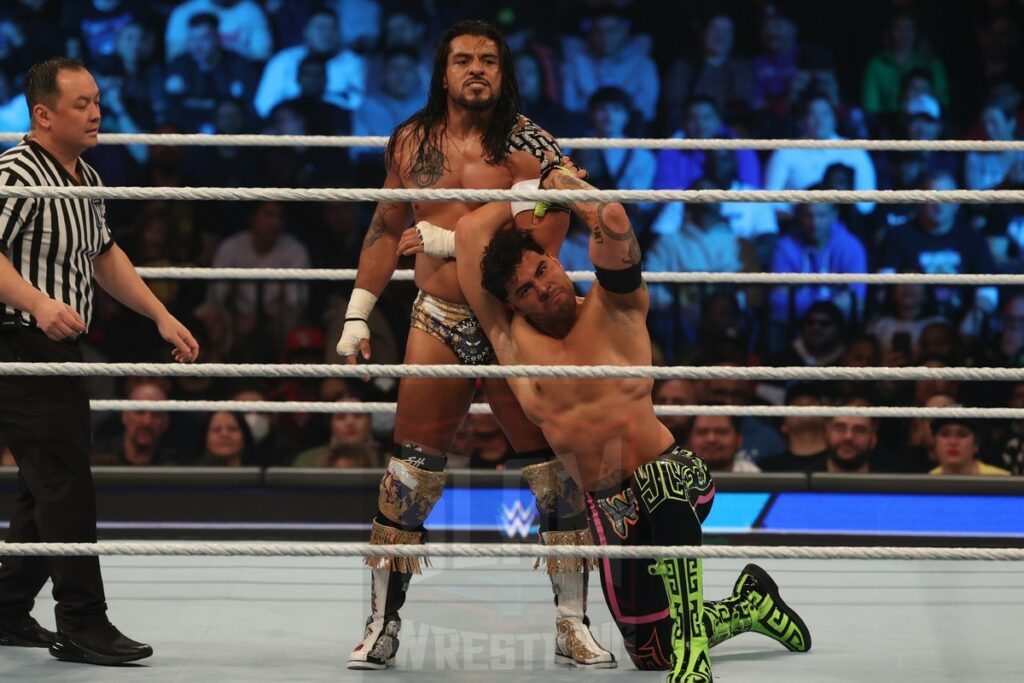 Santos Escobar vs Joaquin Wilde at WWE Smackdown on Friday, December 1, 2023, at the Barclays Center in Brooklyn, ny. Photo by George Tahinos, https://georgetahinos.smugmug.com