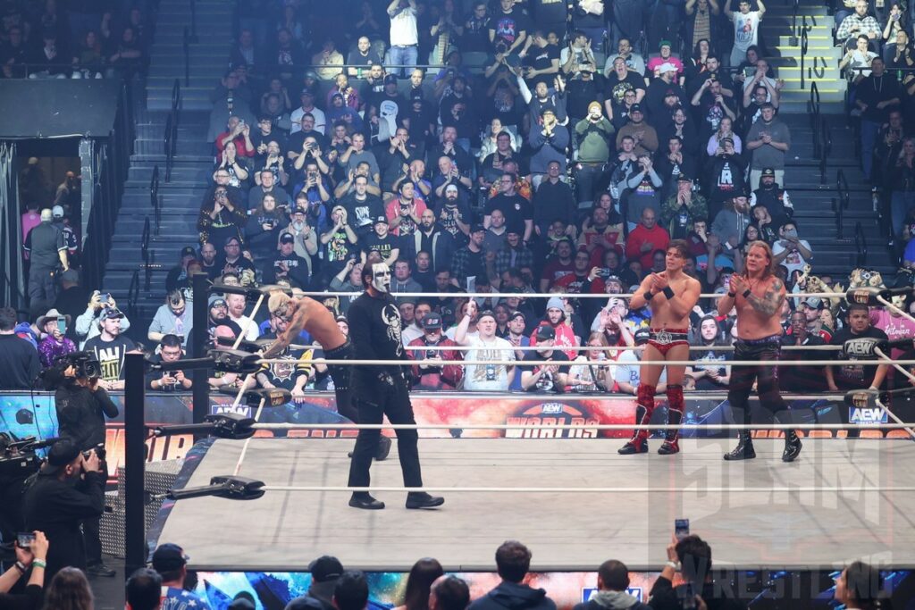 Applause for Sting at AEW Worlds End on Saturday, December 30, 2023, at the Nassau Veterans Memorial Coliseum in Uniondale, New York. Photo by George Tahinos, georgetahinos.smugmug.com