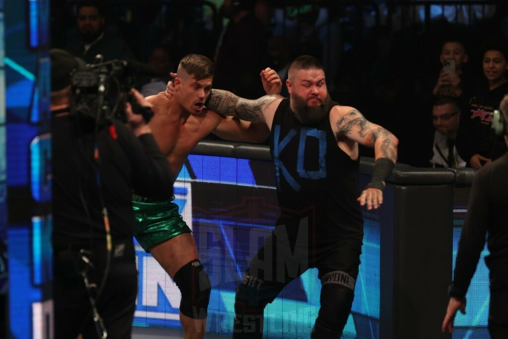 Kevin Owens vs Grayson Waller at WWE Smackdown on Friday, December 1, 2023, at the Barclays Center in Brooklyn, ny. Photo by George Tahinos, https://georgetahinos.smugmug.com
