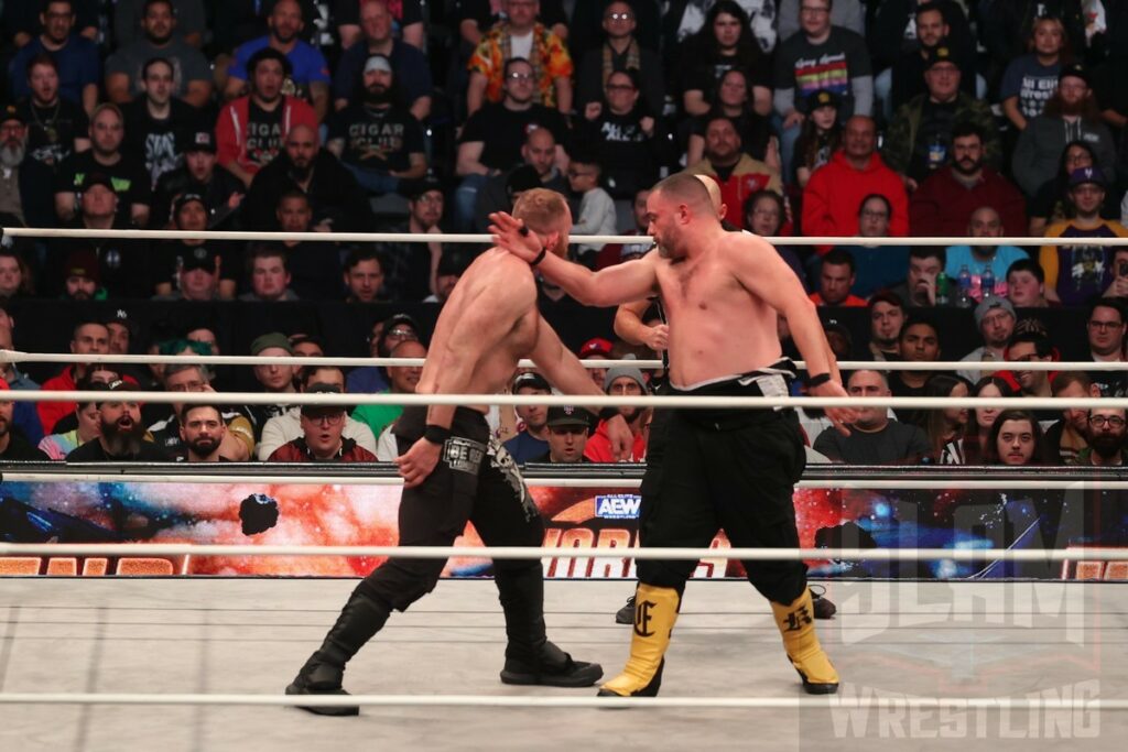 Continental Classic Tournament Finals: Jon Moxley Vs. Eddie Kingston at AEW Worlds End on Saturday, December 30, 2023, at the Nassau Veterans Memorial Coliseum in Uniondale, New York. Photo by George Tahinos, georgetahinos.smugmug.com