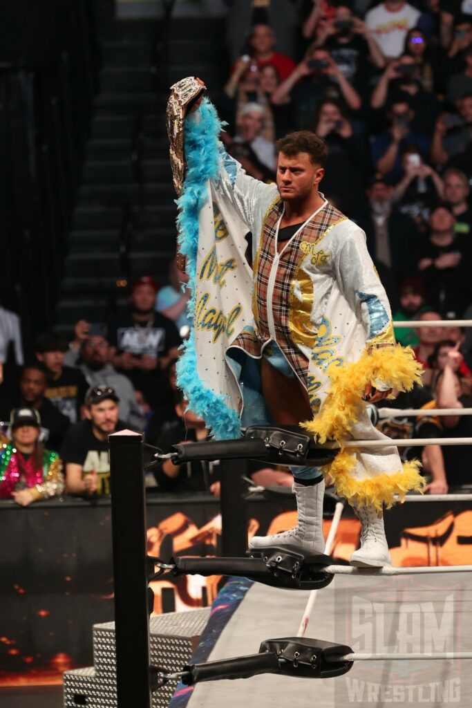 AEW World Champion MJF at AEW Worlds End on Saturday, December 30, 2023, at the Nassau Veterans Memorial Coliseum in Uniondale, New York. Photo by George Tahinos, georgetahinos.smugmug.com