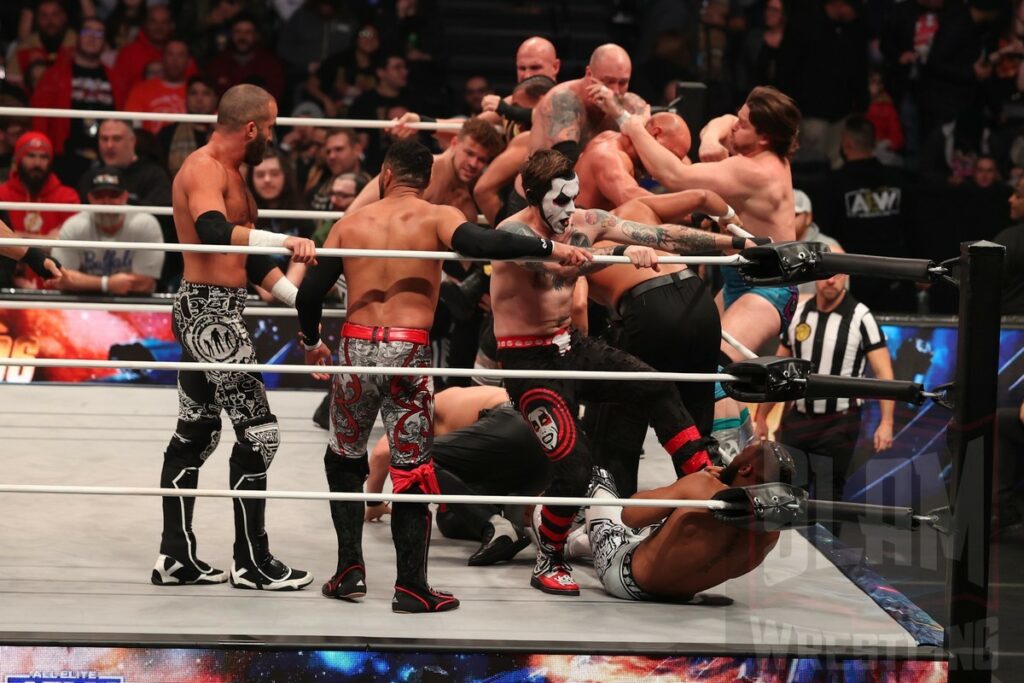 The 20-Man Battle Royal at AEW Worlds End on Saturday, December 30, 2023, at the Nassau Veterans Memorial Coliseum in Uniondale, New York. Photo by George Tahinos, georgetahinos.smugmug.com