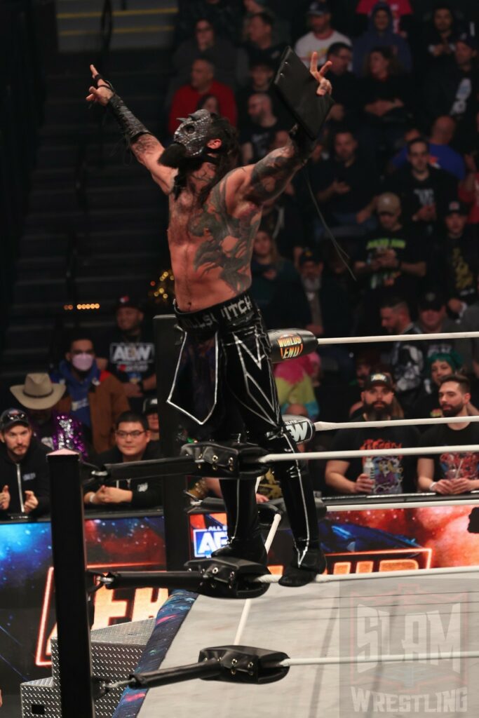 Killswitch wins the 20-Man Battle Royal at AEW Worlds End on Saturday, December 30, 2023, at the Nassau Veterans Memorial Coliseum in Uniondale, New York. Photo by George Tahinos, georgetahinos.smugmug.com