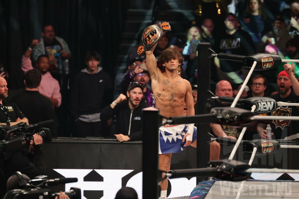 FTW Champion Hook at AEW Worlds End on Saturday, December 30, 2023, at the Nassau Veterans Memorial Coliseum in Uniondale, New York. Photo by George Tahinos, georgetahinos.smugmug.com
