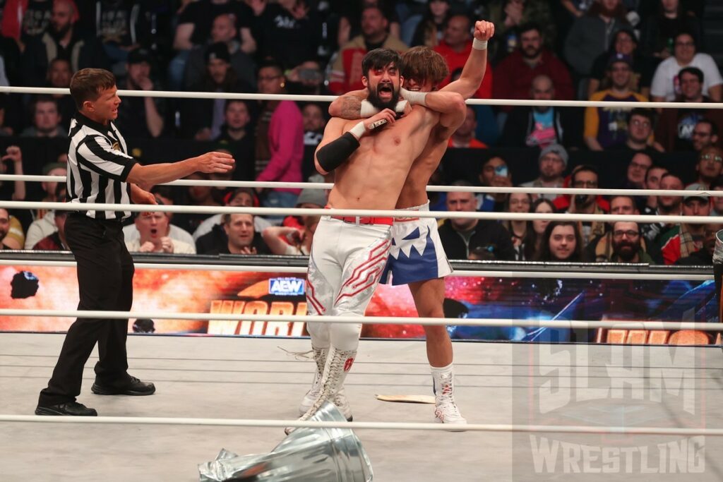 FTW Rules Match For The FTW Championship: Hook (C) Vs. Wheeler Yuta at AEW Worlds End on Saturday, December 30, 2023, at the Nassau Veterans Memorial Coliseum in Uniondale, New York. Photo by George Tahinos, georgetahinos.smugmug.com