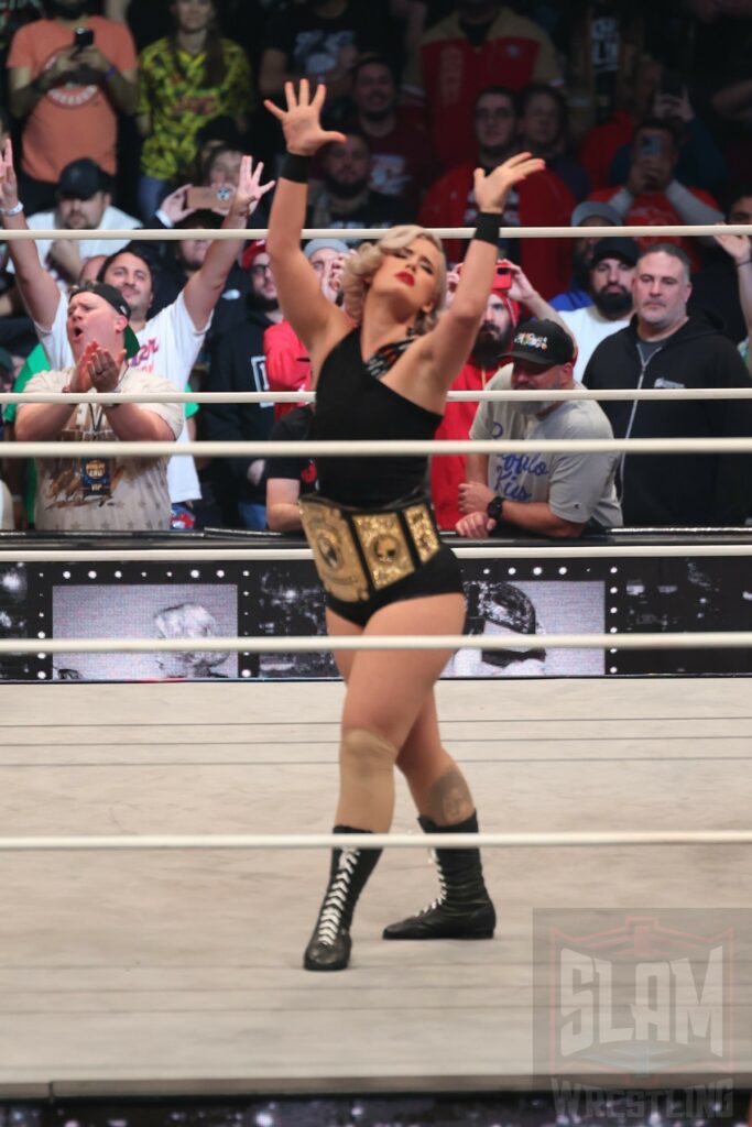 AEW Women's World Champion Toni Storm at AEW Worlds End on Saturday, December 30, 2023, at the Nassau Veterans Memorial Coliseum in Uniondale, New York. Photo by George Tahinos, georgetahinos.smugmug.com