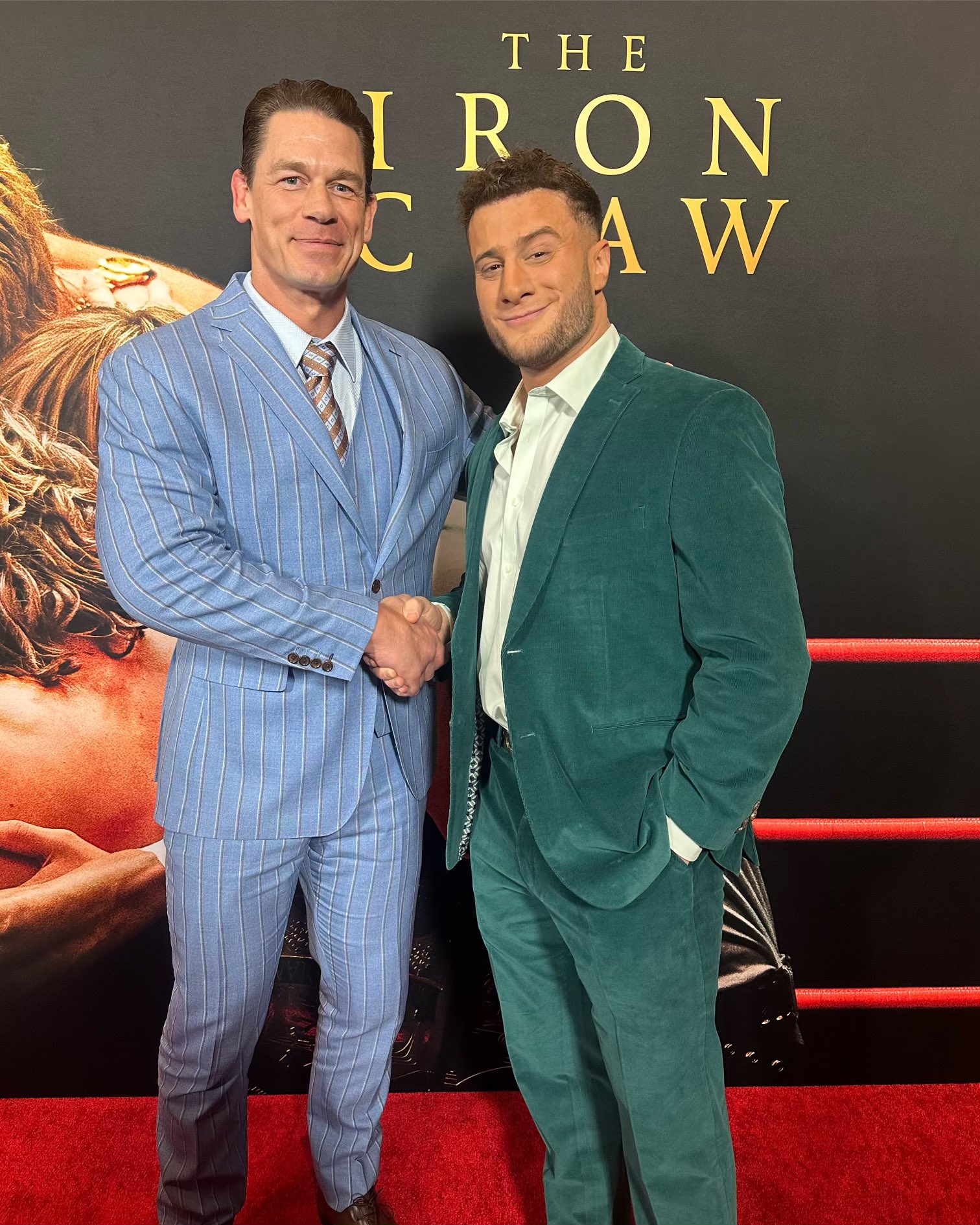John Cena and MJF at a Los Angeles screening of The Iron Claw. Twitter photo
