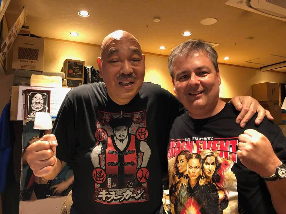 Masashi Ozawa and fan Joseph Edward in 2019. Courtesy Joseph Edward. 