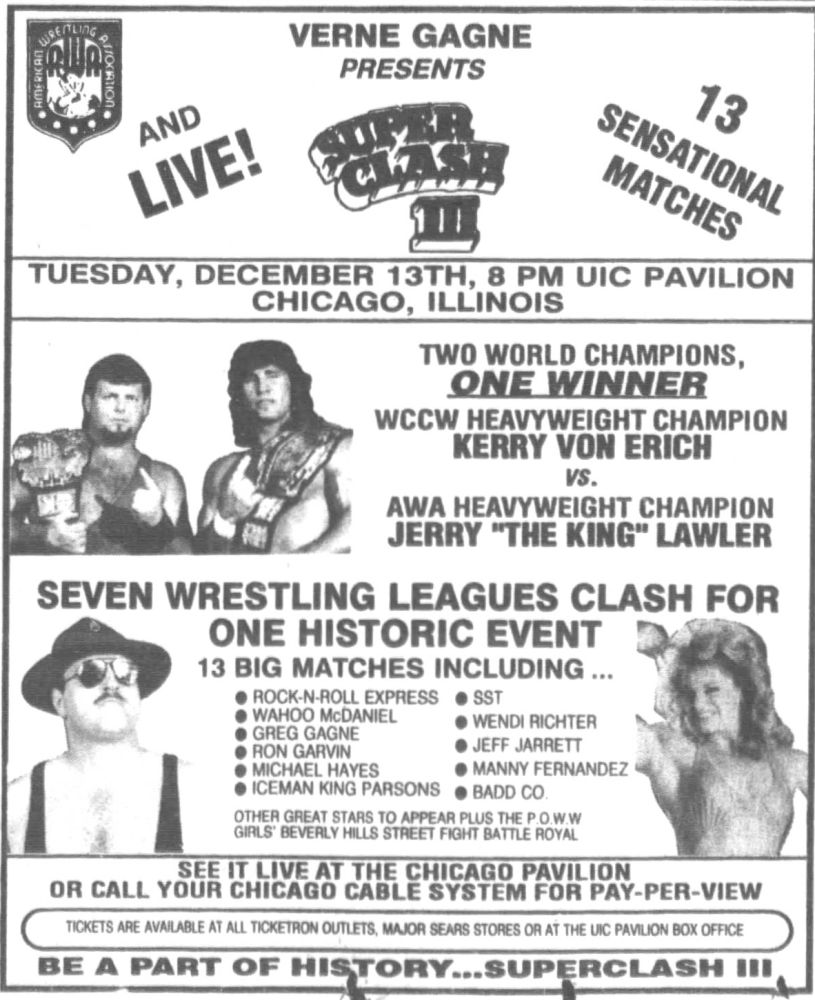 Super Clash III on December 13, 1988 in Chicago.