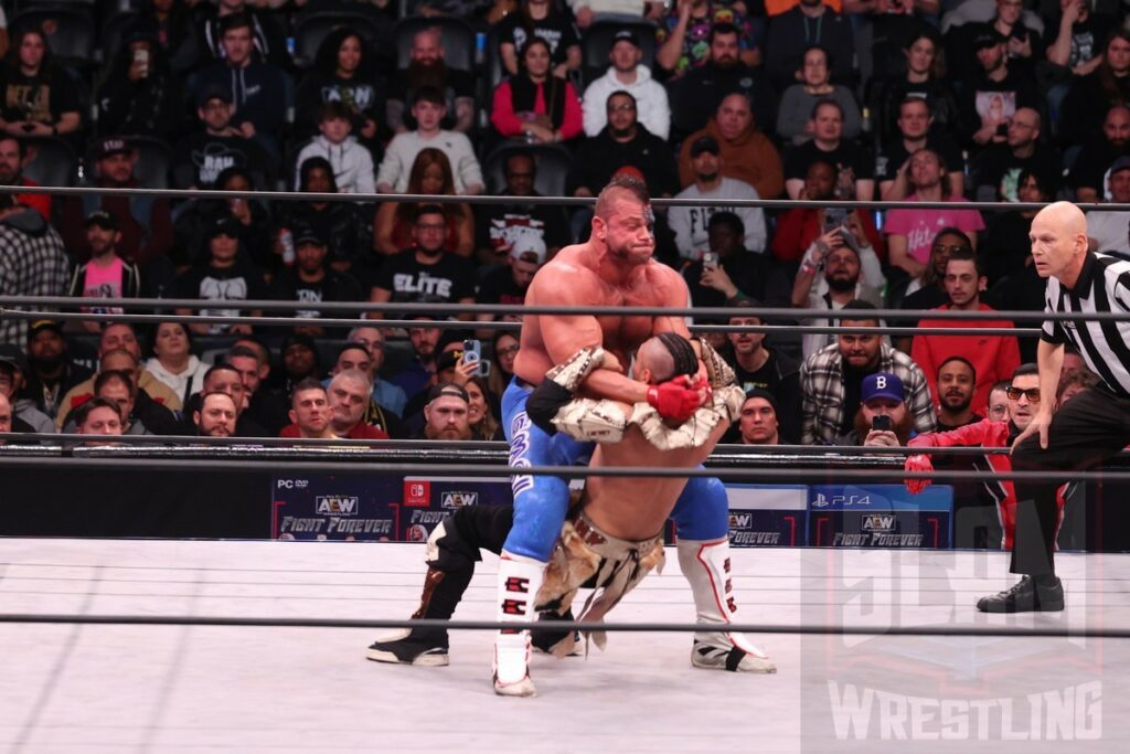 Winner Earns AEW Continental Title Shot: Trent Beretta Vs Brian Cage Vs Bryan Keith Vs El Hijo Del Vikingo at AEW Dynamite on Wednesday, January 3, 2024 at the Prudential Center in Newark, NJ. Photo by George Tahinos, https://georgetahinos.smugmug.com