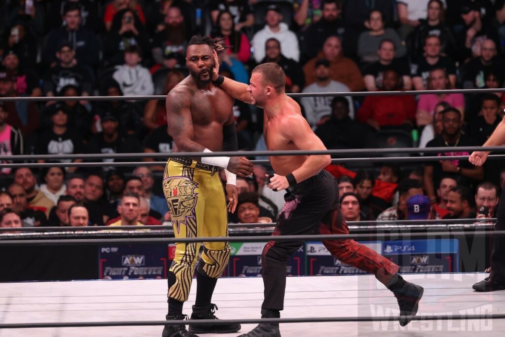 Swerve Strickland Vs Daniel Garcia at AEW Dynamite on Wednesday, January 3, 2024 at the Prudential Center in Newark, NJ. Photo by George Tahinos, https://georgetahinos.smugmug.com