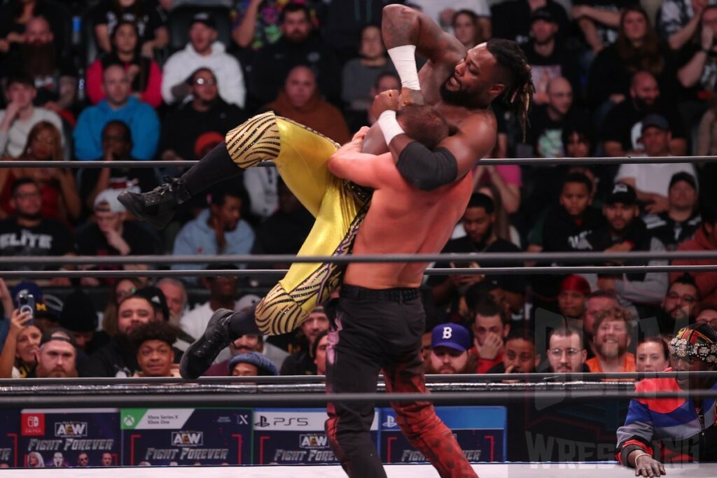 Swerve Strickland Vs Daniel Garcia at AEW Dynamite on Wednesday, January 3, 2024 at the Prudential Center in Newark, NJ. Photo by George Tahinos, https://georgetahinos.smugmug.com