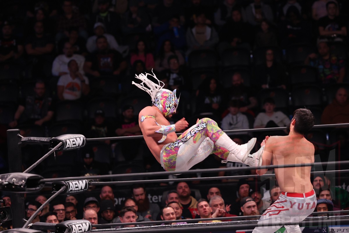 ROH Pure Champion Wheeler Yuta vs Komander (w/Alex Abrahantes) at AEW Rampage taped on Wednesday, January 3, 2024 at the Prudential Center in Newark, NJ, and airing on January 5, 2024. Photo by George Tahinos, https://georgetahinos.smugmug.com