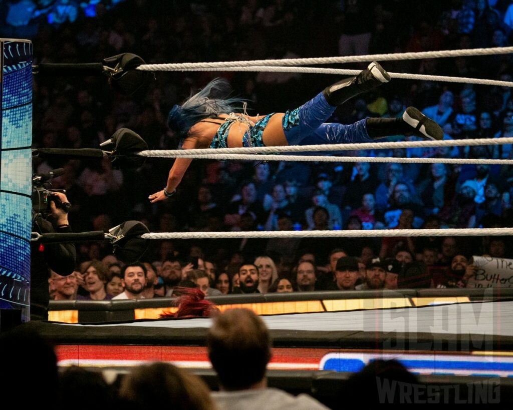 Iyo Sky vs. Michin at WWE Friday Night Smackdown at the Rogers Arena in Vancouver, BC, on January 5, 2024. Photo by Josh Ruckstuhl, @IG: joshruckstuhlphotography