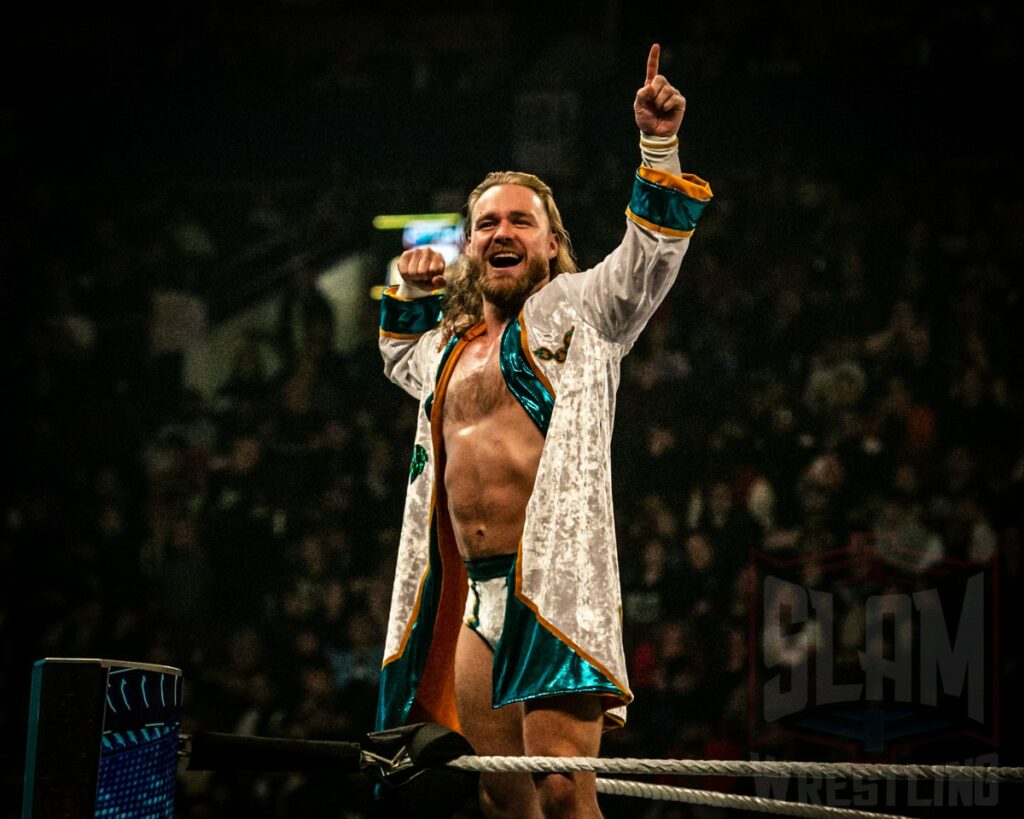 Tyler Bate at WWE Friday Night Smackdown at the Rogers Arena in Vancouver, BC, on January 5, 2024. Photo by Josh Ruckstuhl, @IG: joshruckstuhlphotography