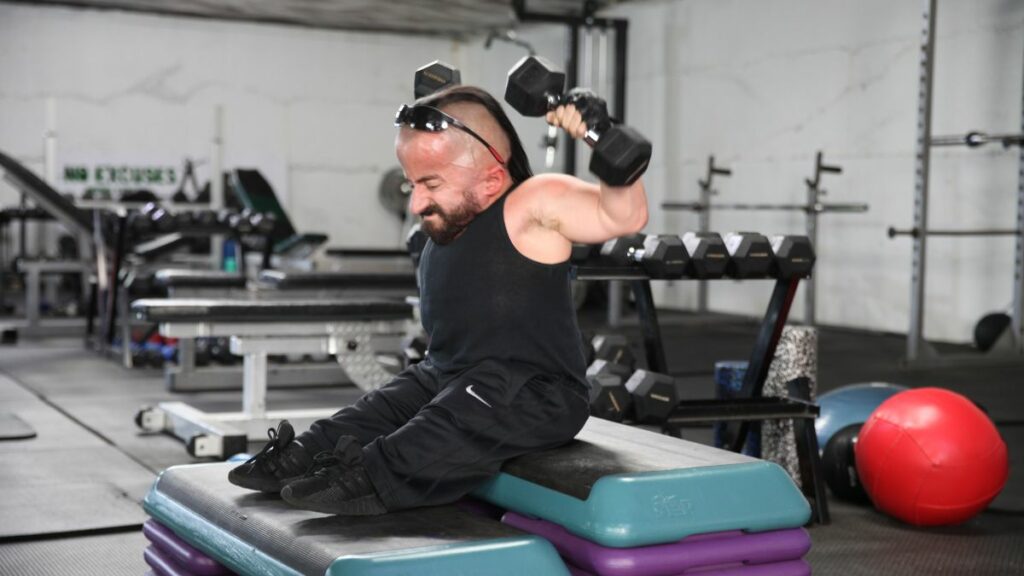 Ivar lifting weights during 'Big Little Brawlers.' Photo courtesy Discovery Channel