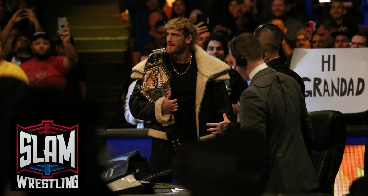 Logan Paul at ringside at WWE Friday Night Smackdown at the Rogers Arena in Vancouver, BC, on January 5, 2024. Photo by Josh Ruckstuhl, @IG: joshruckstuhlphotography