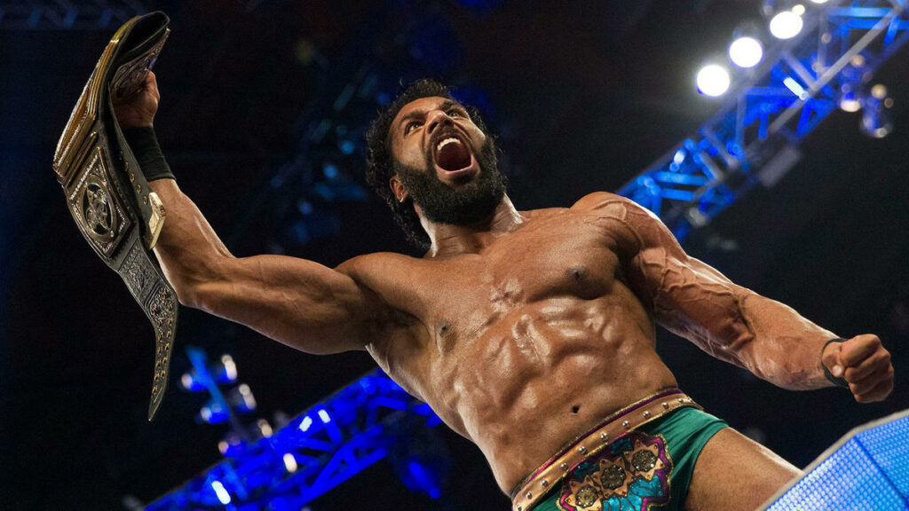 Jinder Mahal winning the WWE championship.