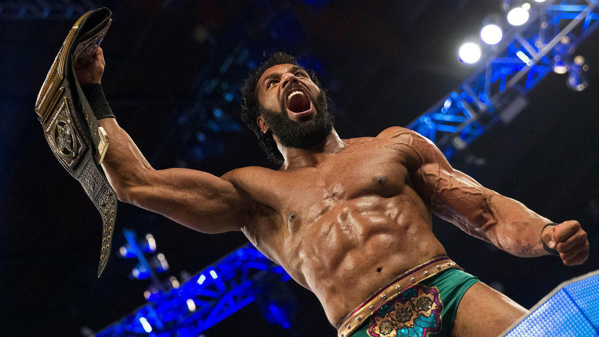 Jinder Mahal winning the WWE championship. 
