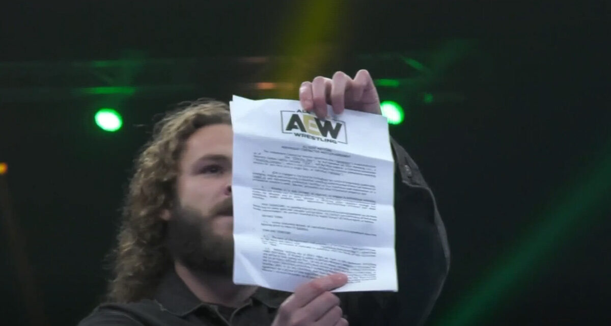 Jack Perry tears up AEW contract on NJPW PPV