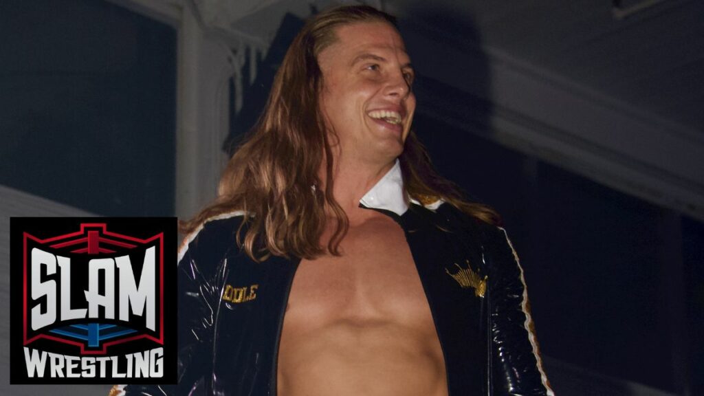 Matt Riddle at the Reena Rumble on Tuesday, February 6, 2024, at The Warehouse in Toronto, Ontario. Photo by Steve Argintaru, Twitter: @stevetsn Instagram: @stevetsn