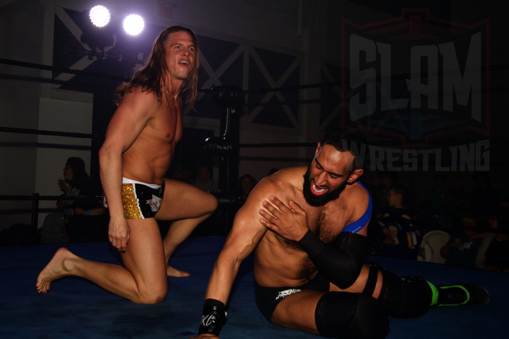 Tarik versus Matt Riddle at the Reena Rumble on Tuesday, February 6, 2024, at The Warehouse in Toronto, Ontario. Photo by Steve Argintaru, Twitter: @stevetsn Instagram: @stevetsn