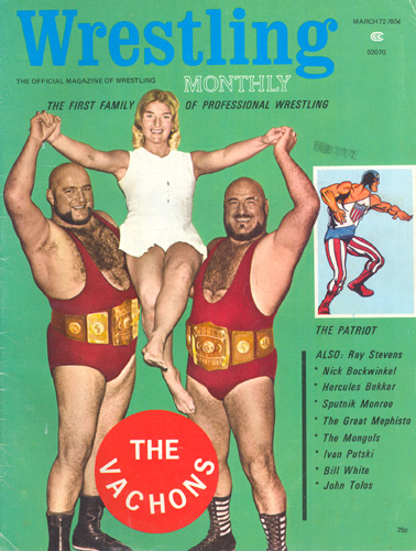 Paul, Vivian and Maurice Vachon on the cover of Wrestling Monthly in 1972.