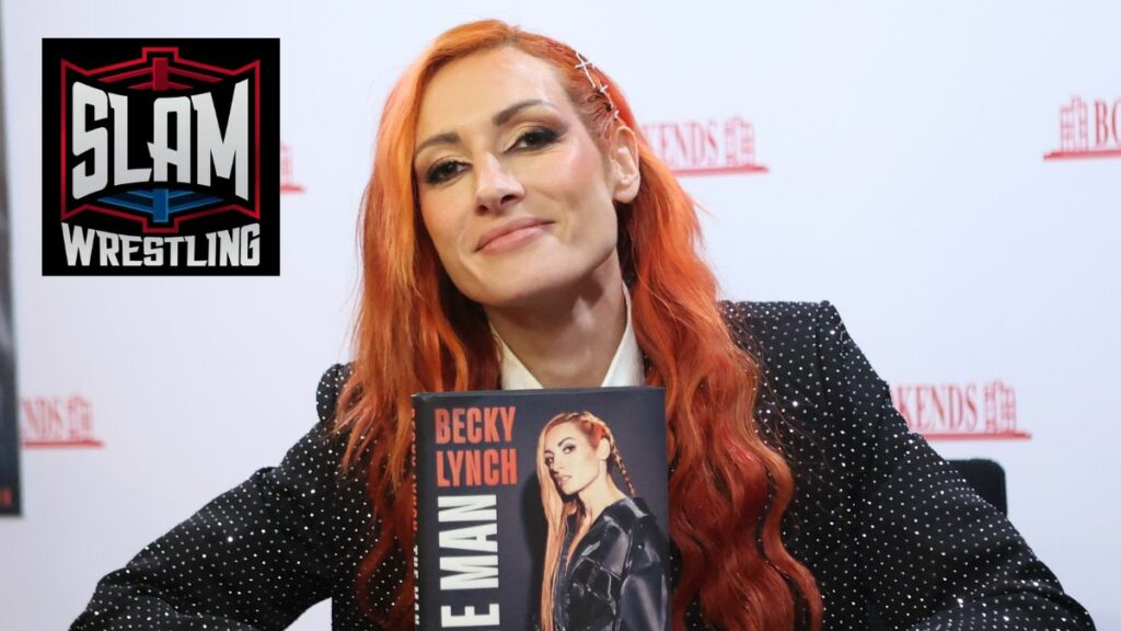 Becky Lynch with her new book at Bookends bookstore in Ridgewood, NJ, on Wednesday, March 27, 2024. Photo by George Tahinos, georgetahinos.smugmug.com