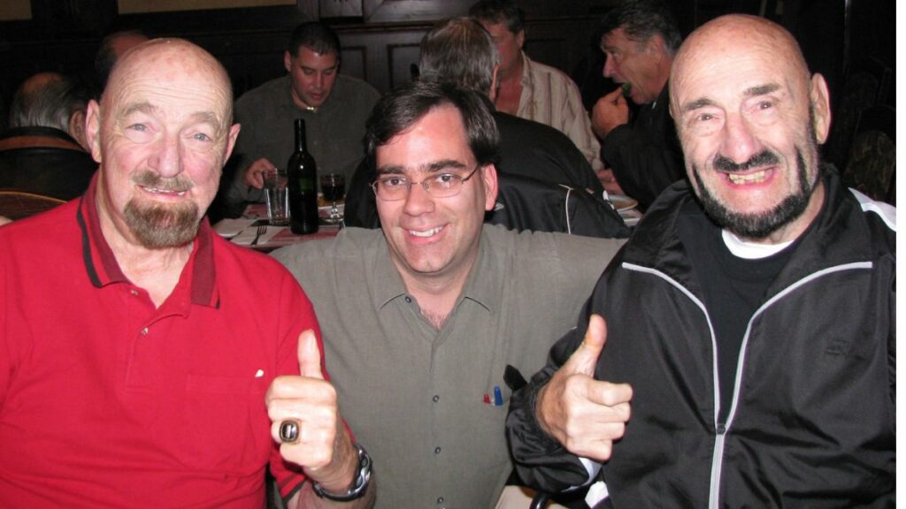 Butcher Vachon, Greg Oliver, and Mad Dog Vachon in November 2009. Photo by Greg Oliver