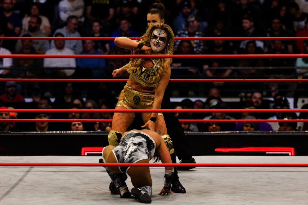 Lady Frost vs Thunder Rosa at AEW Collision at Budweiser Gardens, in London, Ontario, on Saturday, March 30, 2024. Photo by Steve Argintaru, Twitter/Instagram: @stevetsn