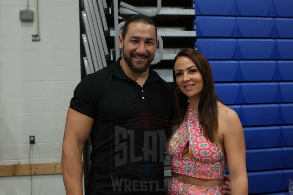 Madcap Moss and Tenille Dashwood at The Big Event fan fest on Saturday, March 16, 2024, at the Suffolk Credit Union Arena in Brentwood, NJ. Photo by George Tahinos, https://georgetahinos.smugmug.com