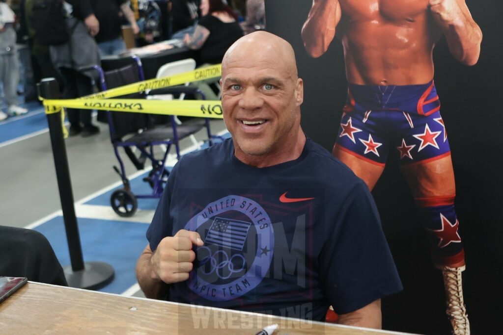 Kurt Angle at The Big Event fan fest on Saturday, March 16, 2024, at the Suffolk Credit Union Arena in Brentwood, NJ. Photo by George Tahinos, https://georgetahinos.smugmug.com