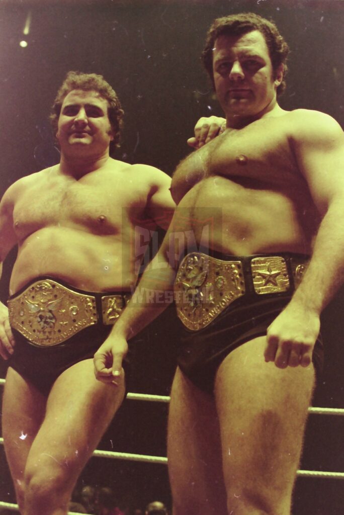 Tony Parisi and Gino Brito Sr. were known as Tony Pugliese and Louis Cerdan in the WWWF. Photo by John Arezzi