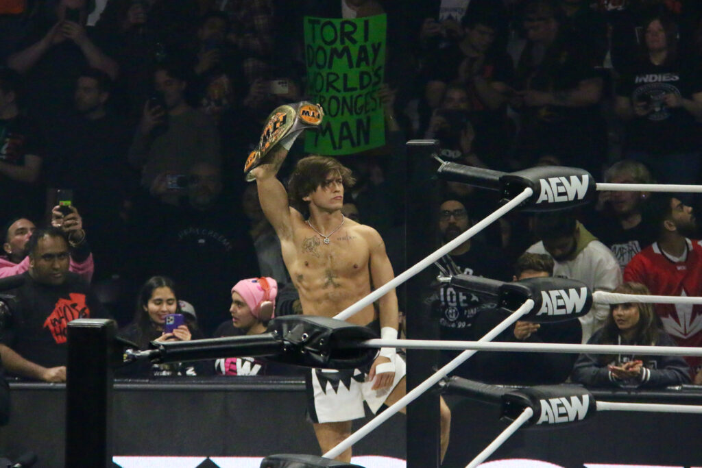 FTW champion HOOK at AEW Dynamite at Toronto's Coca-Cola Coliseum. Photo by Steve Argintaru. Twitter/IG: @stevetsn