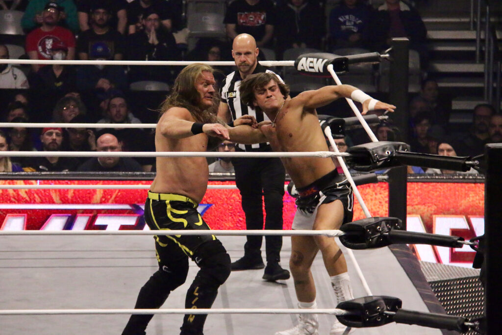 HOOK vs. Chris Jericho at AEW Dynamite at Toronto's Coca-Cola Coliseum. Photo by Steve Argintaru. Twitter/IG: @stevetsn