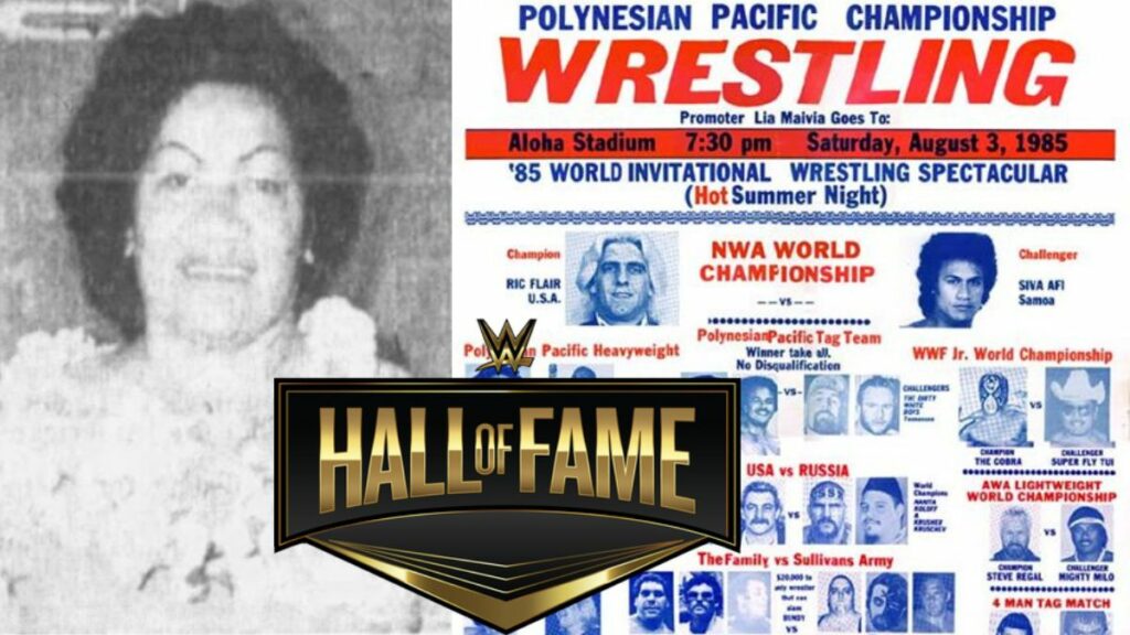 Lia Maivia WWE Hall of Fame banner