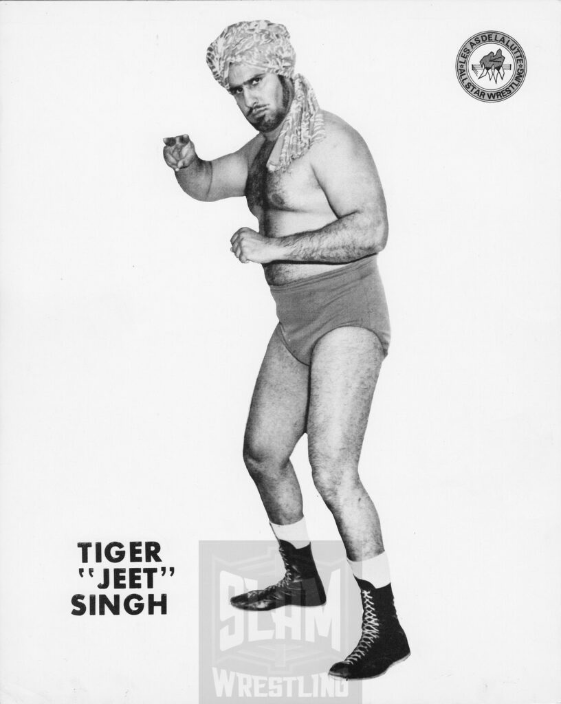 A Tiger Jeet Singh publicity shot for All-Star Wrestling in Montreal.