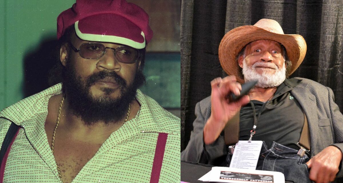 Left: Thunderbolt Patterson in his prime. Photo courtesy Pete Lederberg, facebook.com/PeteLederbergsWrestlingPhotos. Right: Thunderbolt Patterson in Waterloo, Iowa, for the Tragos/Thesz Hall of Fame induction in July 2022. Photo by Joyce Paustian