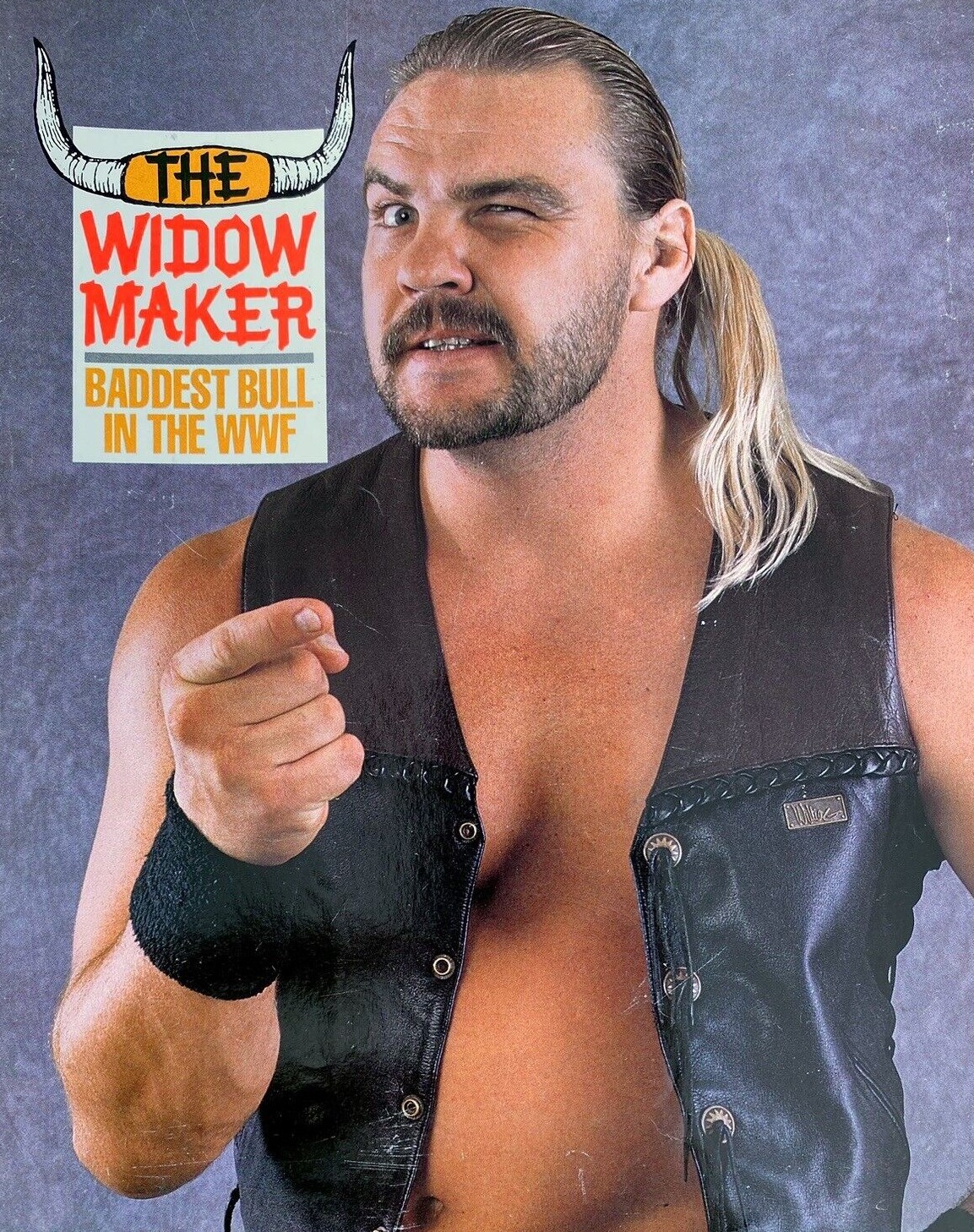 Barry Windham as The Widow maker in WWF.