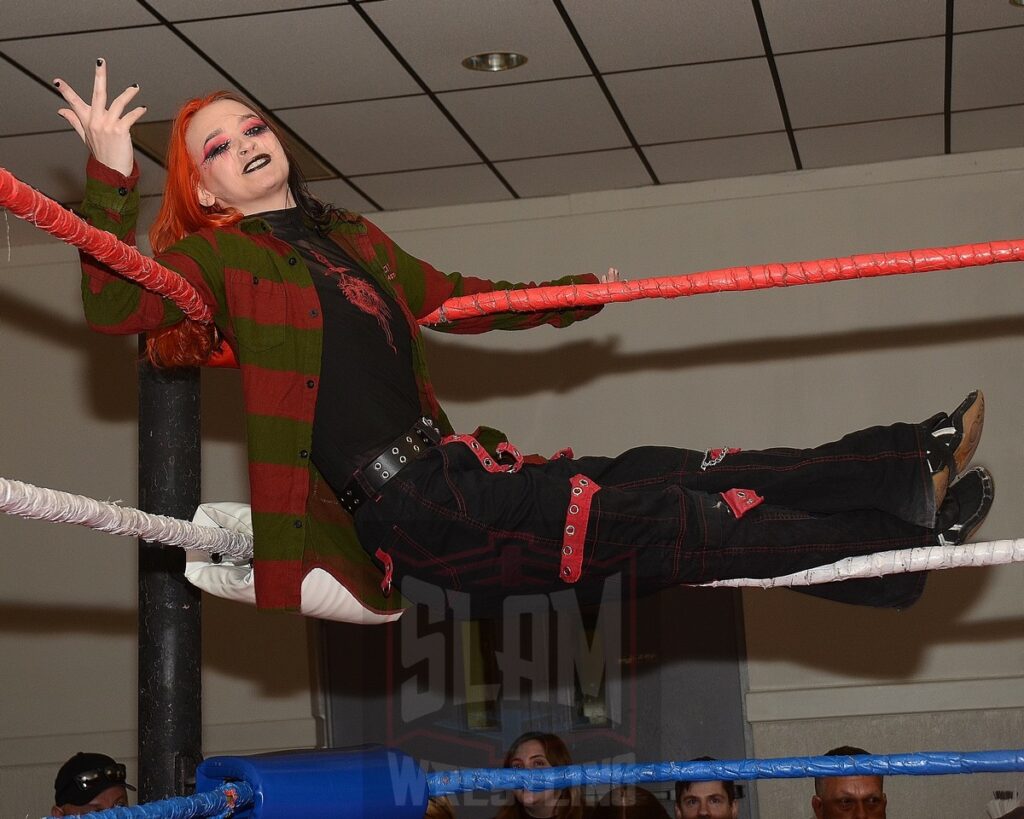 Max Reign at the Divine Women's Pro Wrestling card on Friday, April 26, 2024 at the Livonia Elks Lodge in Livonia, Michigan. Photo by Brad McFarlin