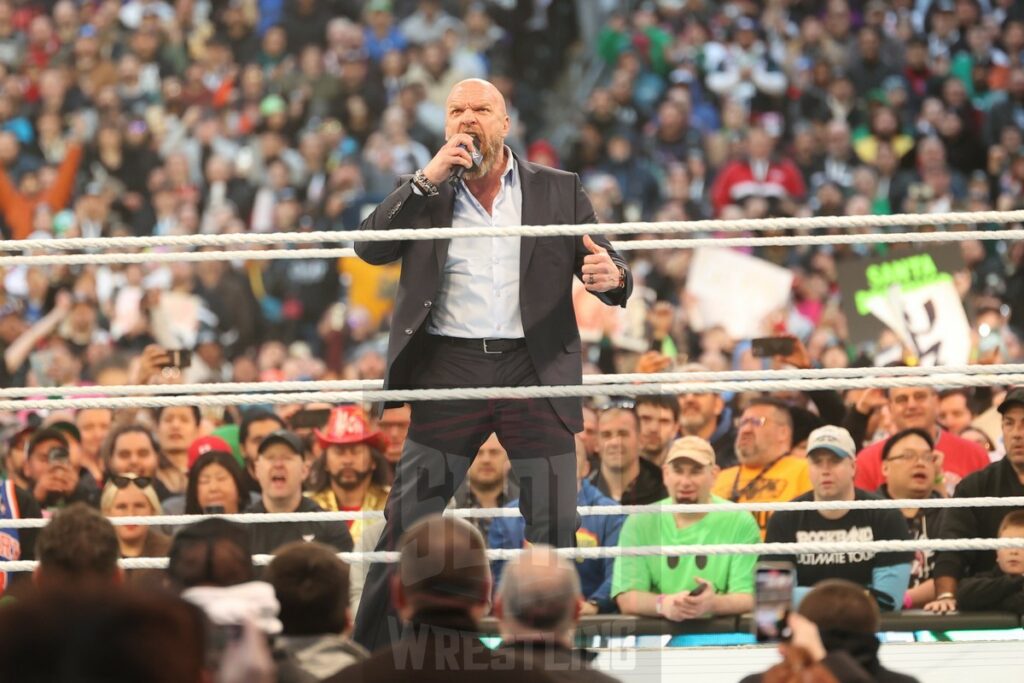 Paul Levesque / Triple H at Night 1 of WrestleMania XL at Lincoln Financial Field in Philadelphia, PA, on Saturday, April 6, 2024. Photo by George Tahinos, georgetahinos.smugmug.com
