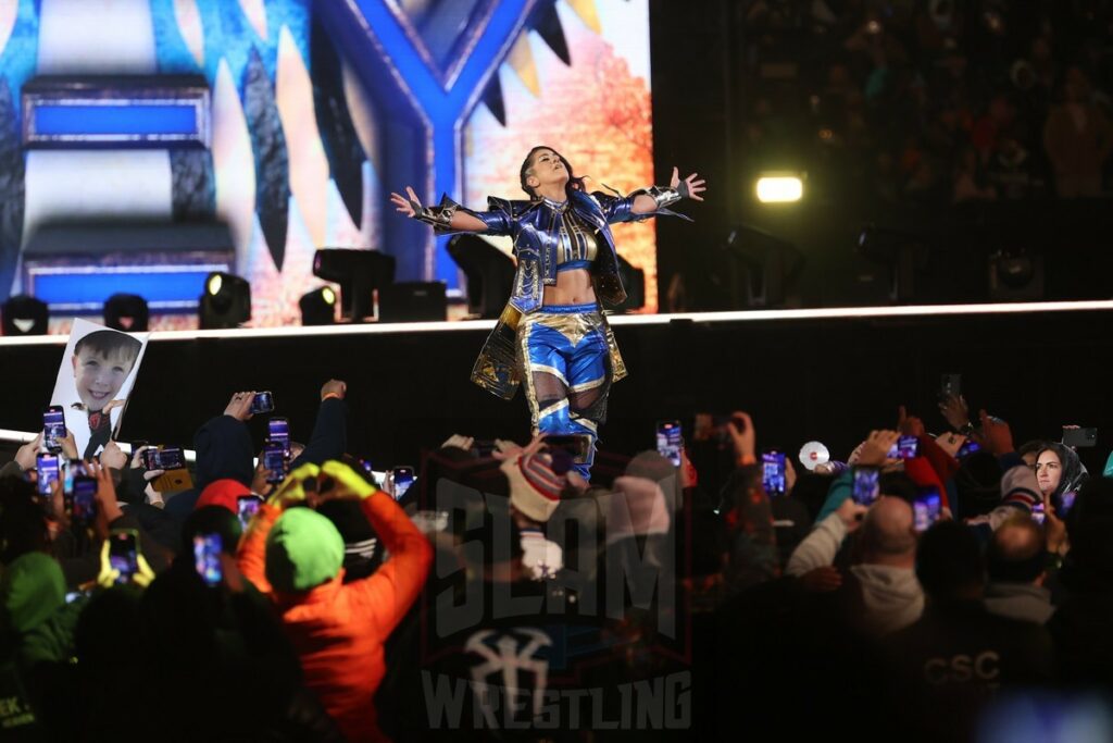 Bayley at Night 2 of WrestleMania XL at Lincoln Financial Field in Philadelphia, PA, on Sunday, April 7, 2024. Photo by George Tahinos, georgetahinos.smugmug.com