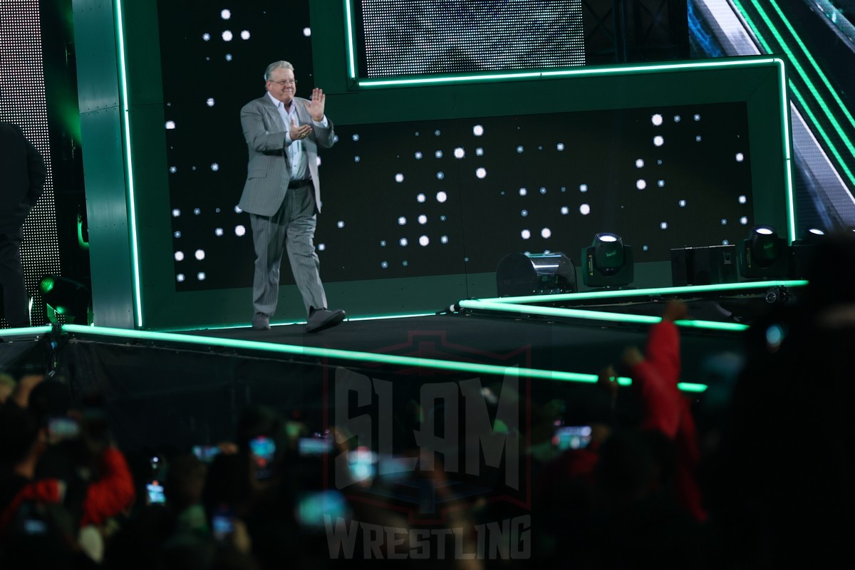 Bruce Prichard at Night 2 of WrestleMania XL at Lincoln Financial Field in Philadelphia, PA, on Sunday, April 7, 2024. Photo by George Tahinos, georgetahinos.smugmug.com