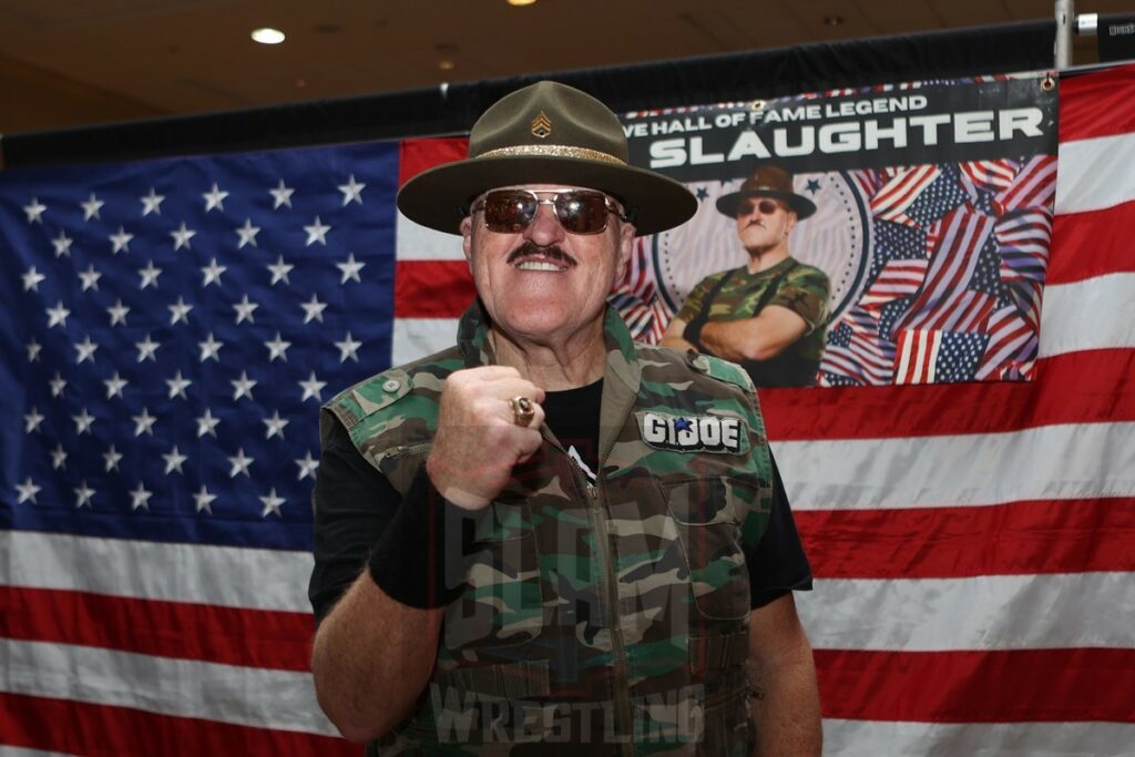 Sgt. Slaughter at Wrestlecon at the Sheraton Philadelphia Downtown in Philadelphia, PA, on Friday, April 5, 2024 Photo by George Tahinos, georgetahinos.smugmug.com
