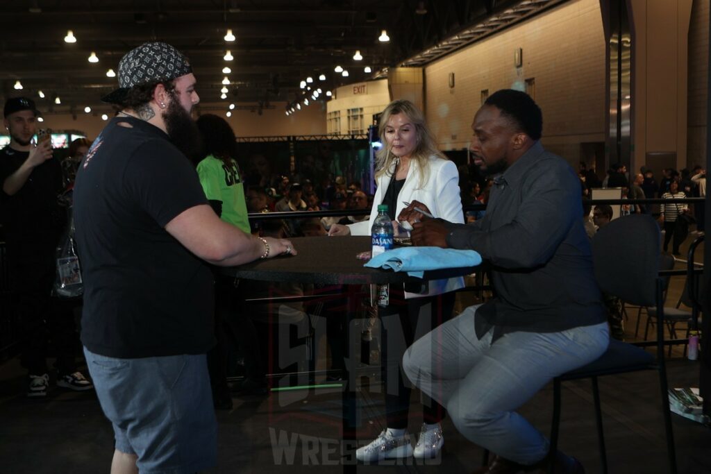 Big E signs an autograph at WWE World at the Philadelphia Convention Center in Philadelphia, PA, on Friday, April 5, 2024. Photo by George Tahinos, georgetahinos.smugmug.com